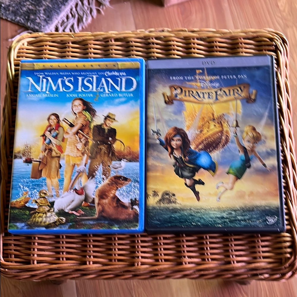 Two DVDs Nim’s Island and the Pirate Fairy